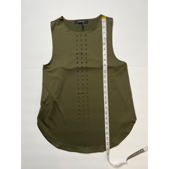 Energie Lark Olive Green Laser-cutout Tank Top Sz M - Picture 8 of 10